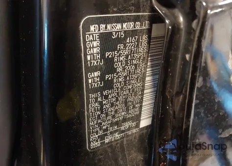 2015 Nissan Juke Sl z USA, uszkodzony, nr VIN JN8AF5MVXFT560299